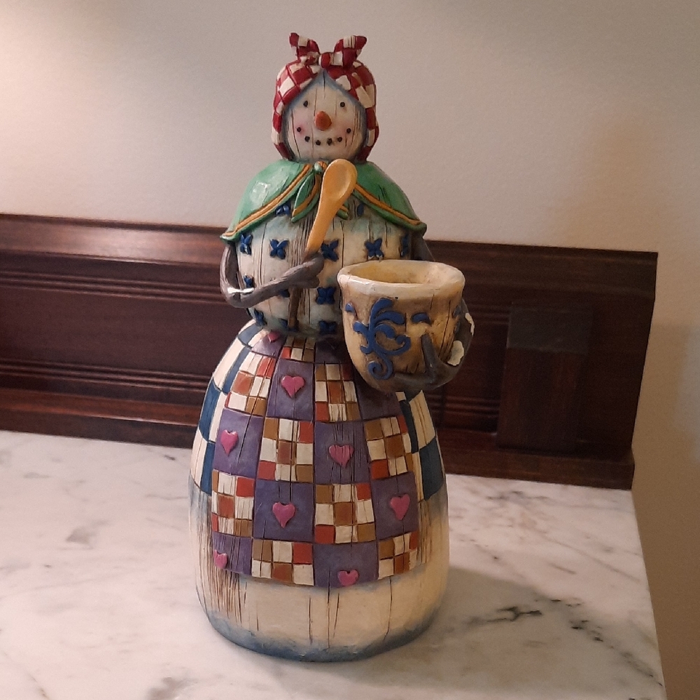 Jim Shore "Winter's Comfort" Snowman Figurine 2003 #112247